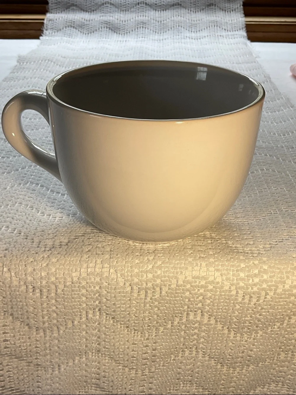 Large White Ceramic Coffee Mug